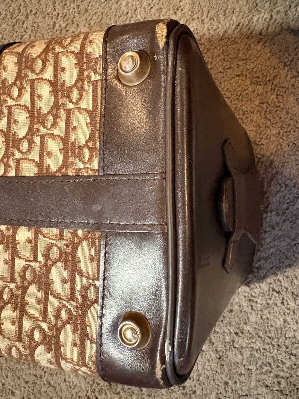 🎉CHRISTIAN DIOR 1960s RARE Early Oblique MonogramBox Bag🎉 - Picture 11 of 12